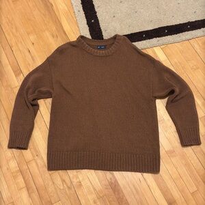GAP Oversized Boyfriend Brown Crew Neck Sweater